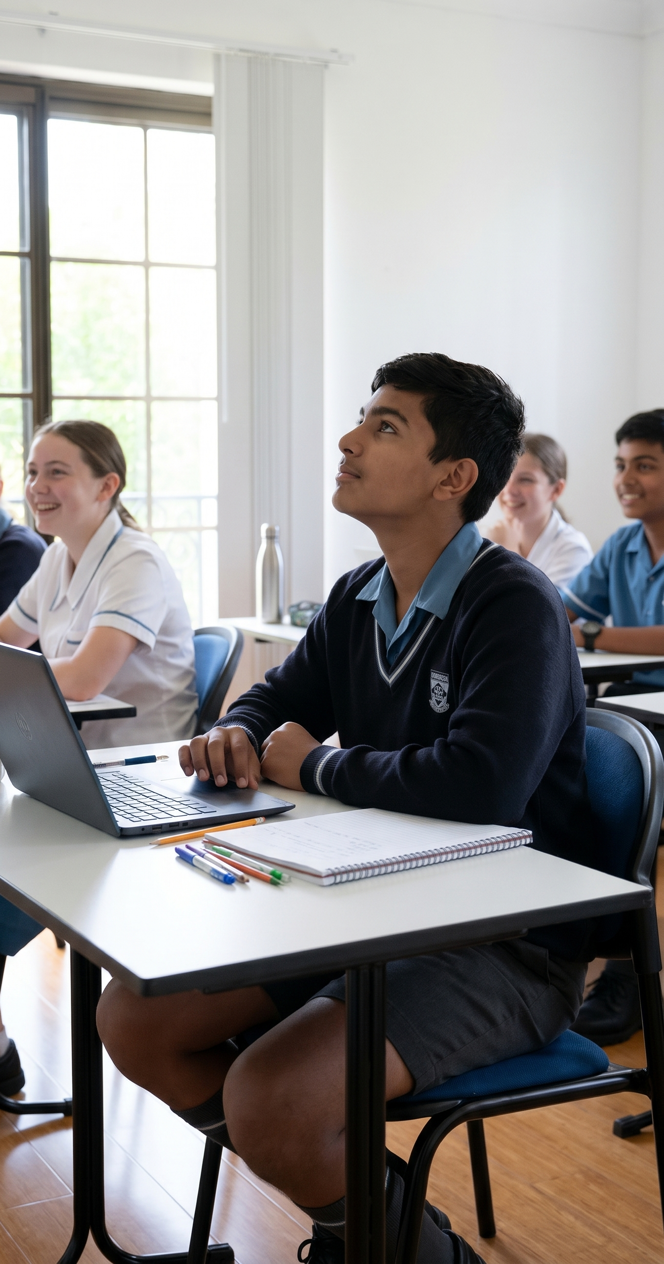Students engaged in a lesson