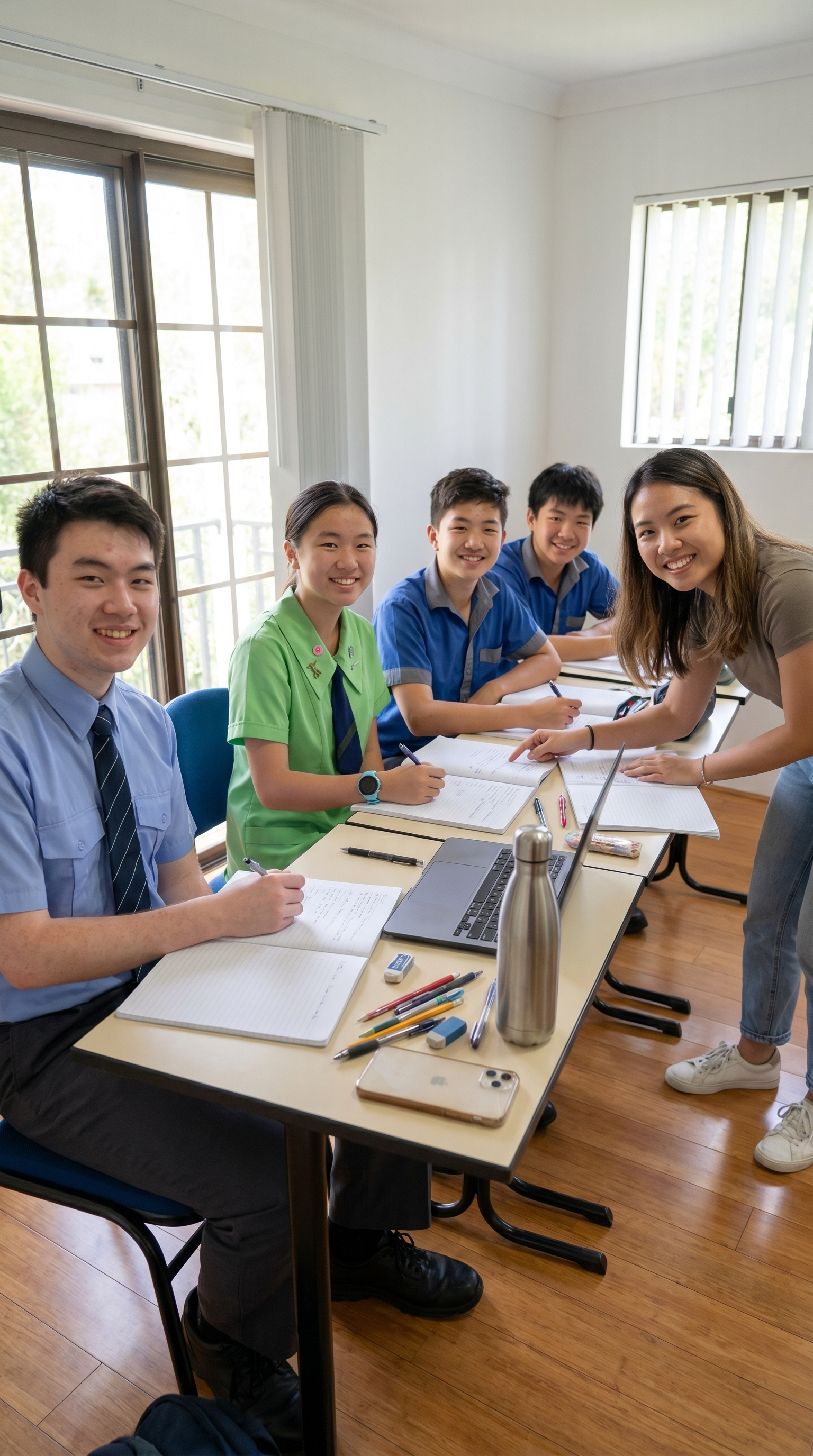 Group of smiling students