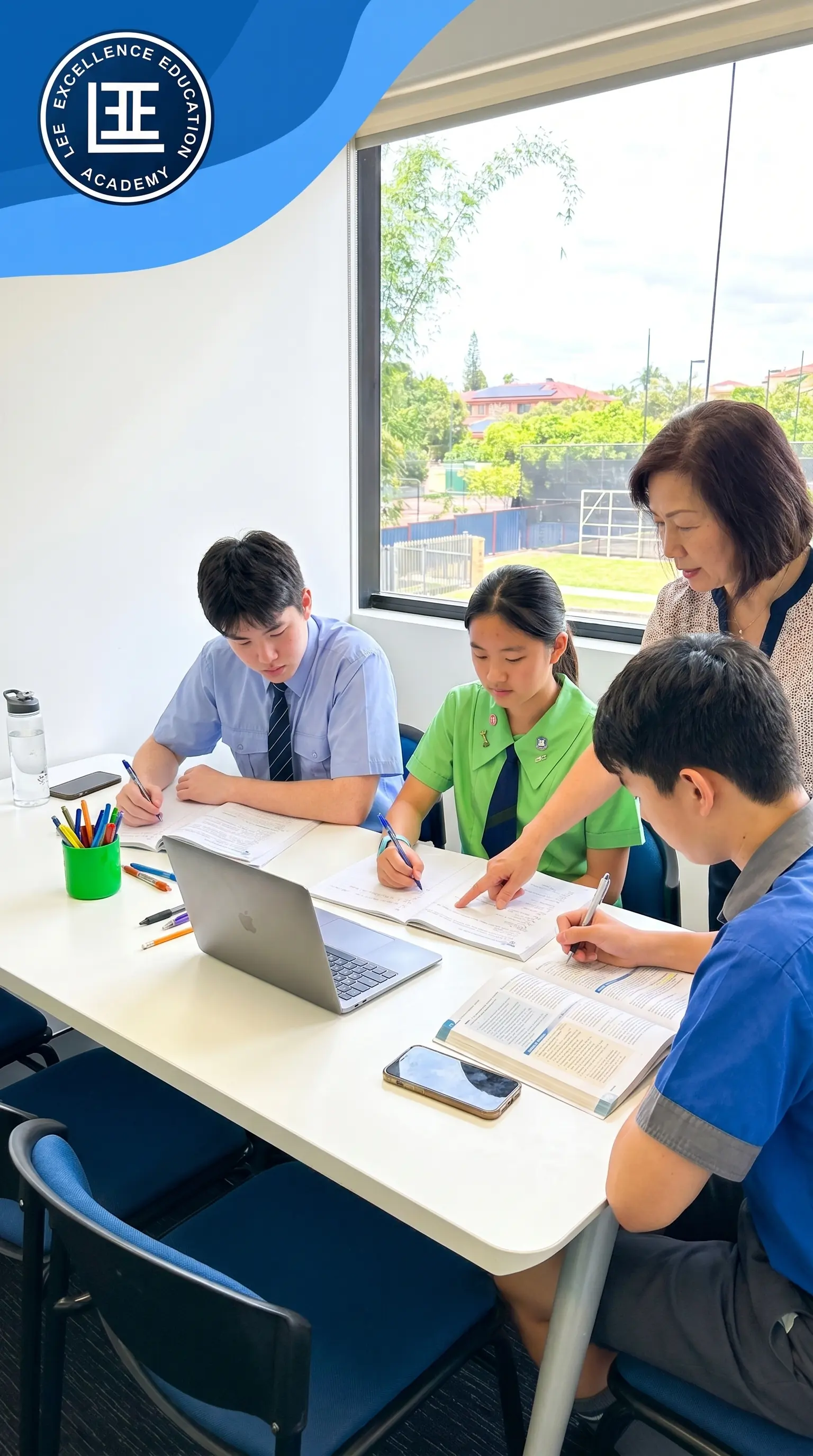 Students learning at Lee Excellence