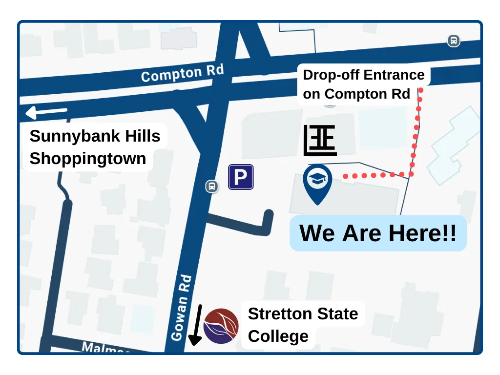 Map to Stretton location